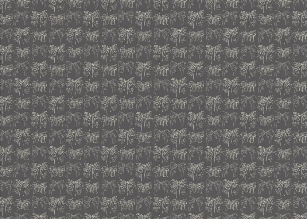 Gray Bows Pattern | Wallpaper