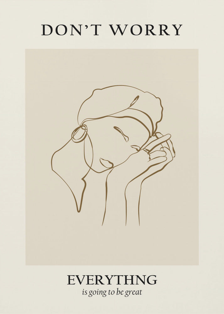Retrato de línea moderna | Impresiones en Lienzo