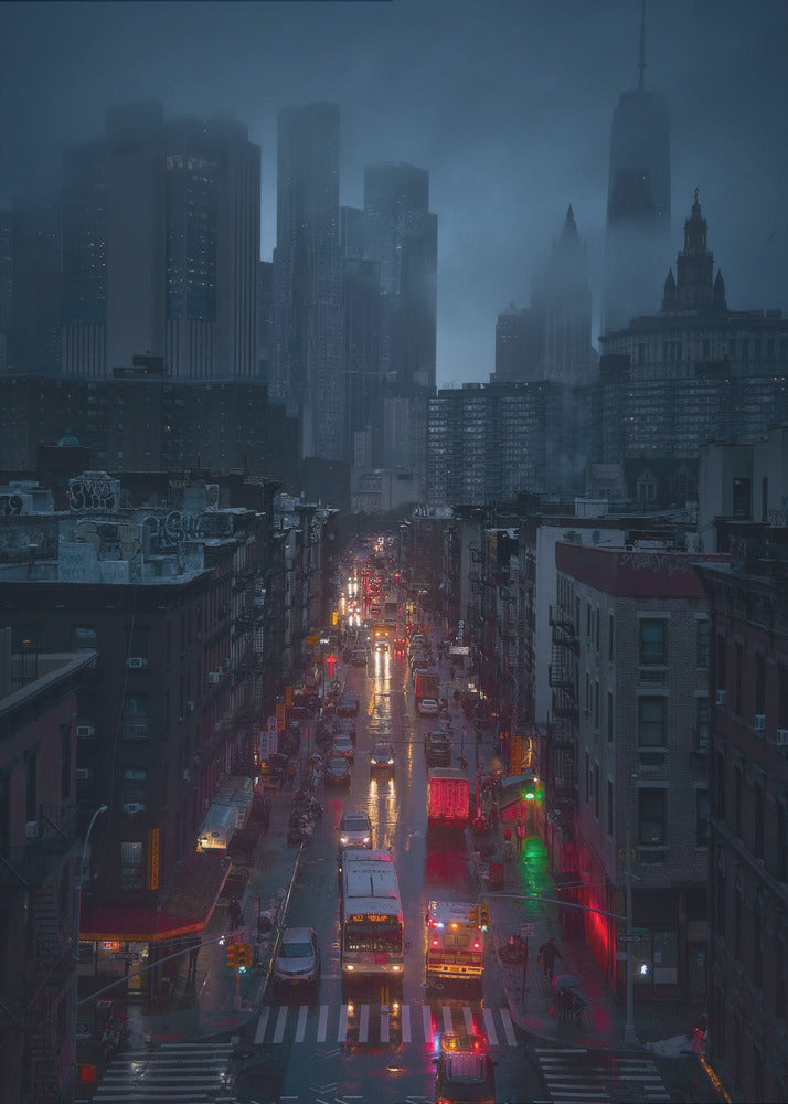 Regenachtig Chinatown | Canvasprints