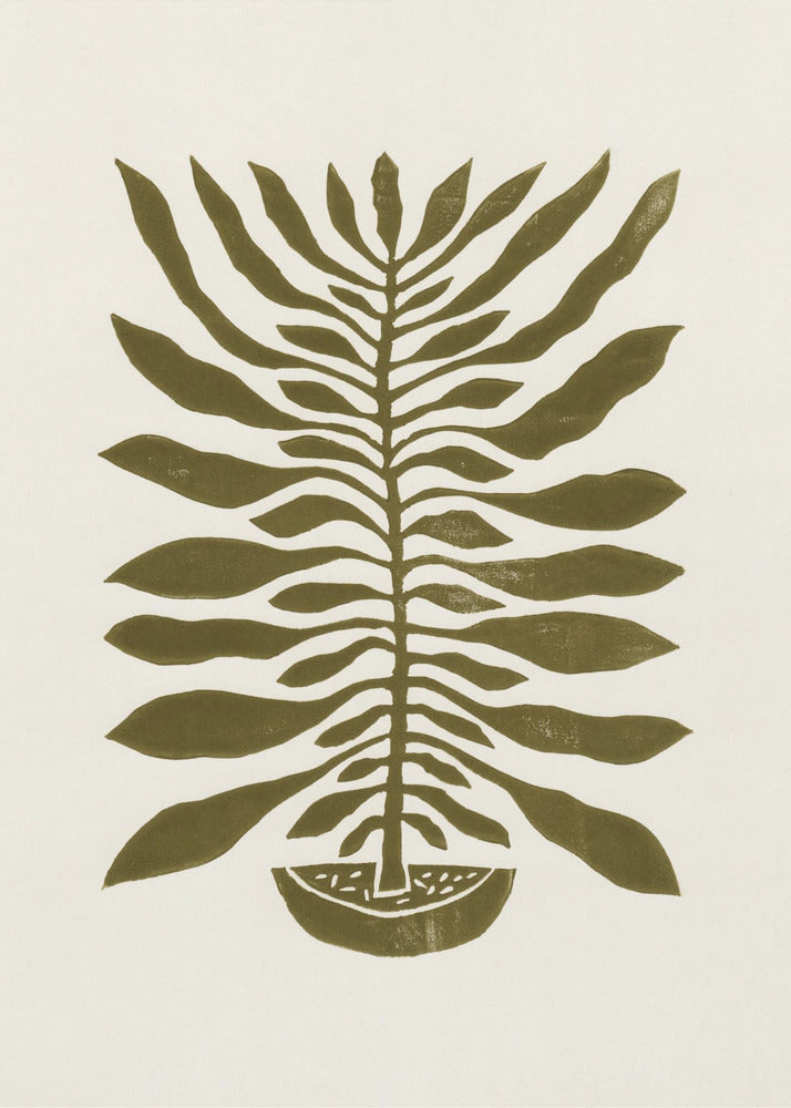 Plante à cent feuilles n° 22 / Impression linogravure | Posters - Affiche Artistique
