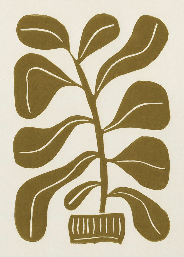 Linogravure Plante d'intérieur #2 | Posters - Affiche Artistique