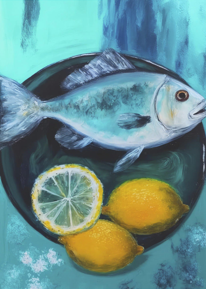 Un plato de pescado Posters - Impresiones de Arte