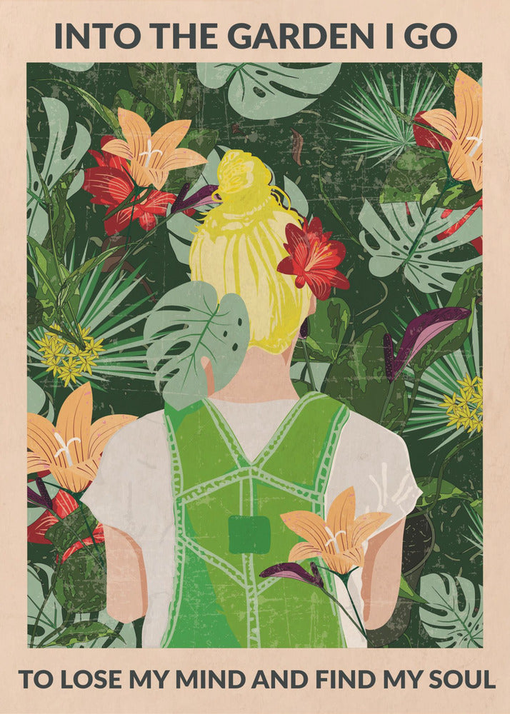 En el jardín (rubia) | Posters - Impresiones de Arte