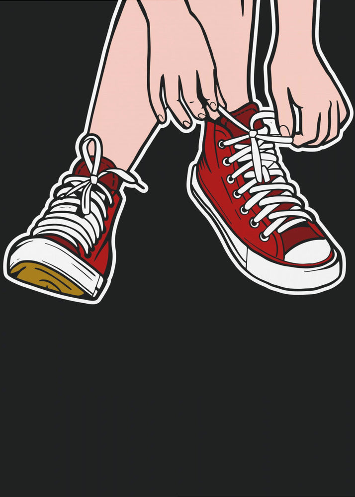 Atate los cordones de los zapatos Impresiones en Lienzo