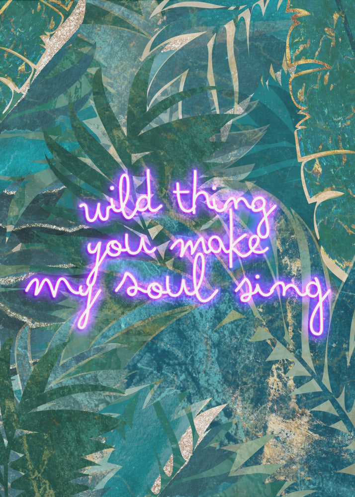Neon Jungle Typography | Canvas
