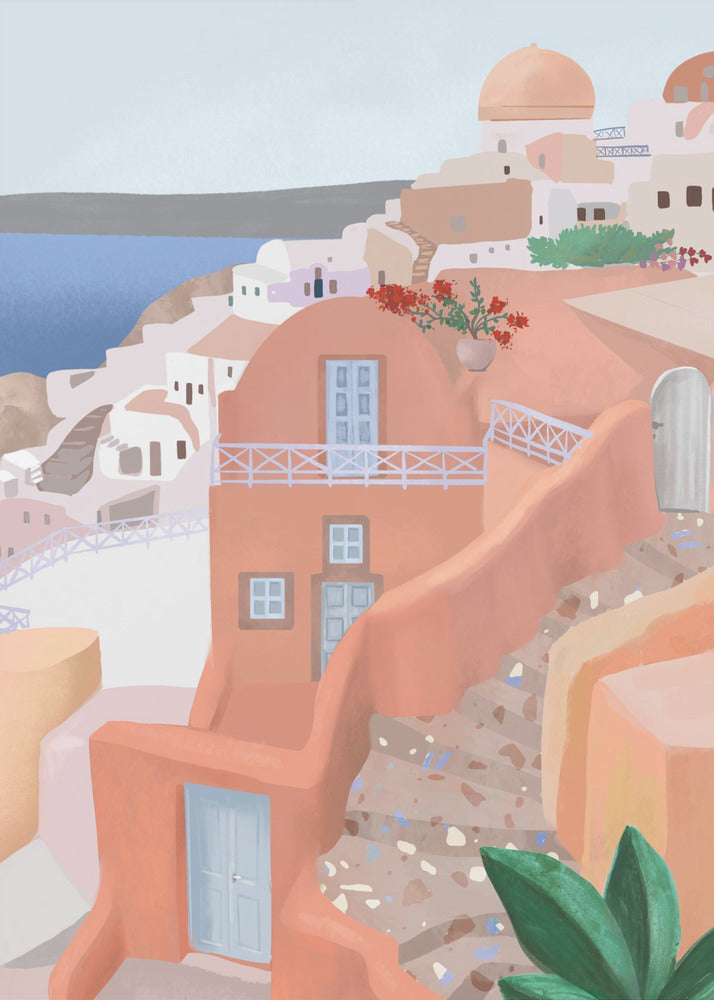 Santorini, Grækenland | Lærredsbilleder