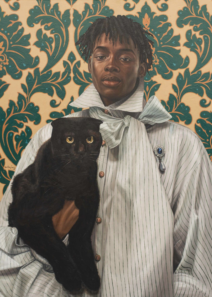 Gentleman avec chat | Tableaux sur Toile