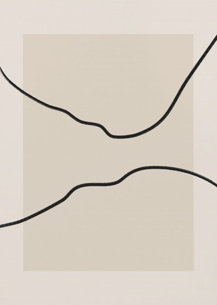 Mjuk abstrakt linjekonst | Canvas