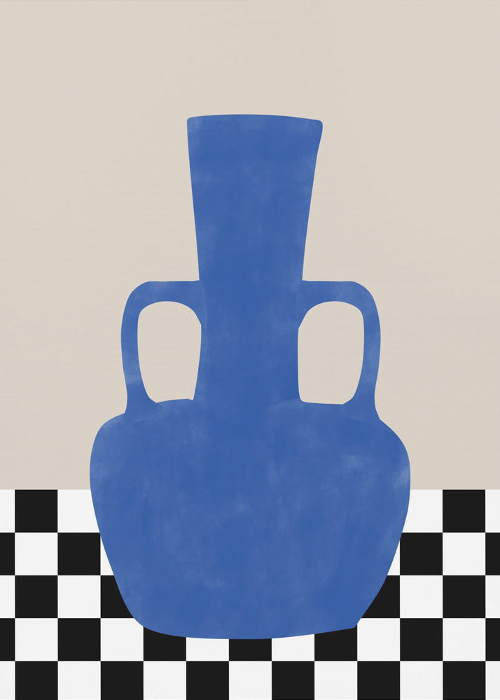 Échiquier Vase Azure | Tableaux sur Toile
