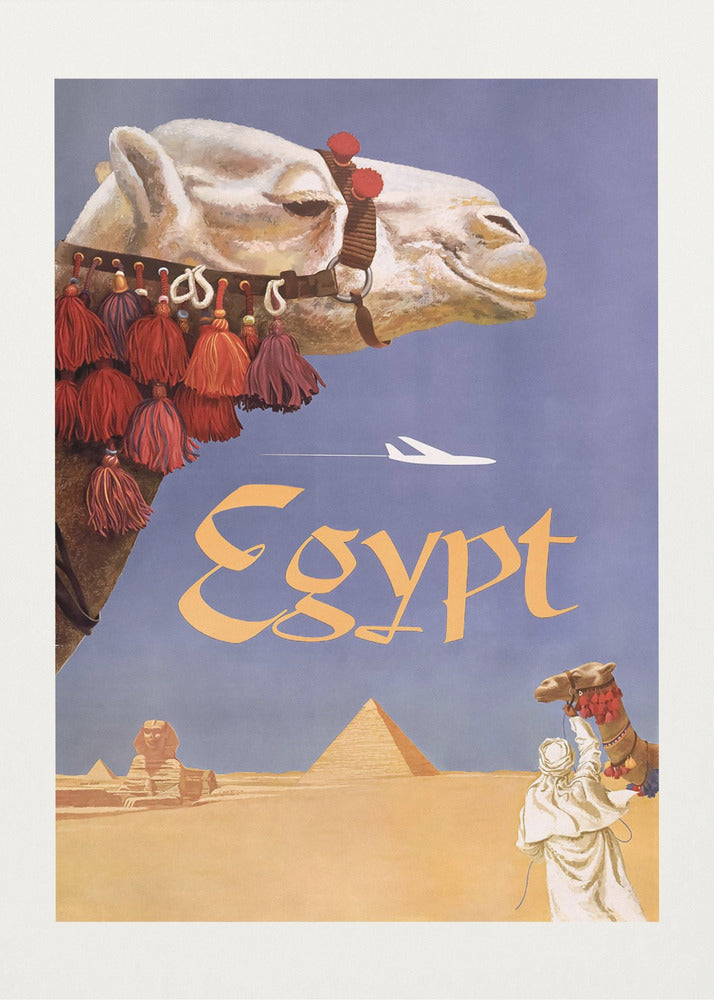 Ägypten. Fly Twa (1960) Vintage Poster - Kunstdruck Von David Klein | Leinwand-Bilder