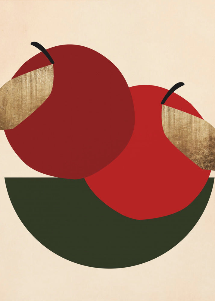 Dos manzanas rojas | Posters - Impresiones de Arte