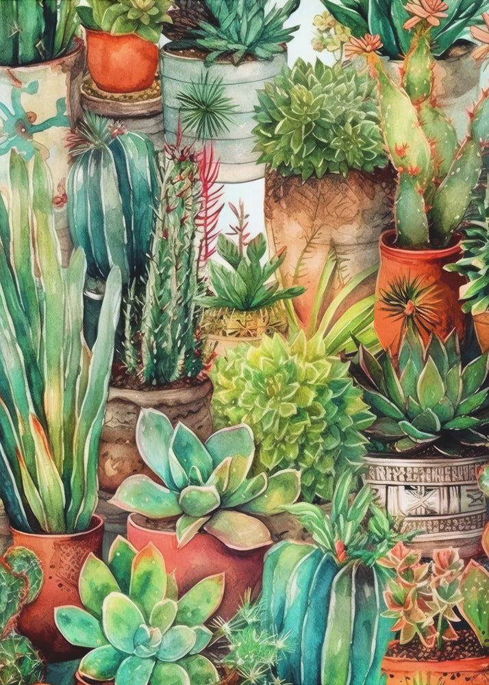 Succulents and cactus 13 POTTED FLORALS | Poster