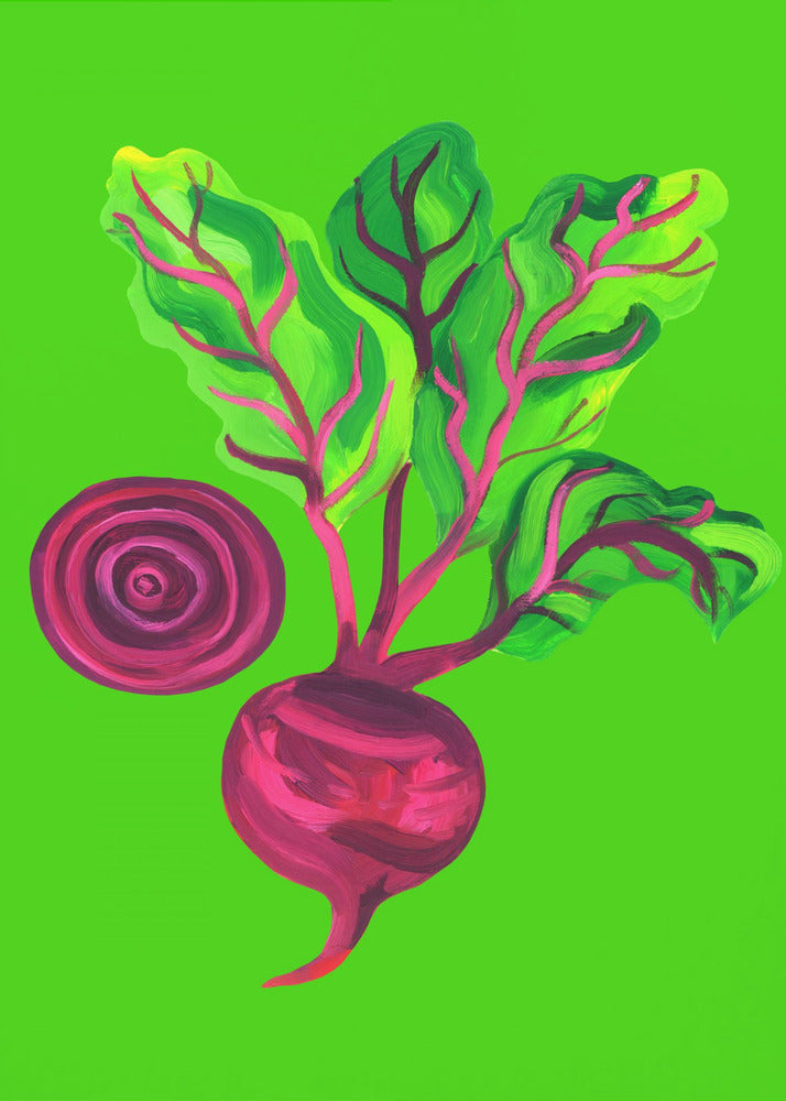 Beetroot Swirl Green | Canvas