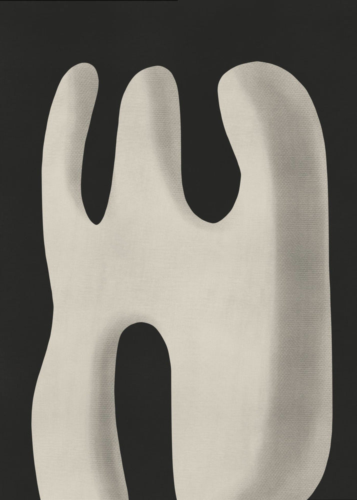 Abstrakt Vit Skulptur Skrik | Poster