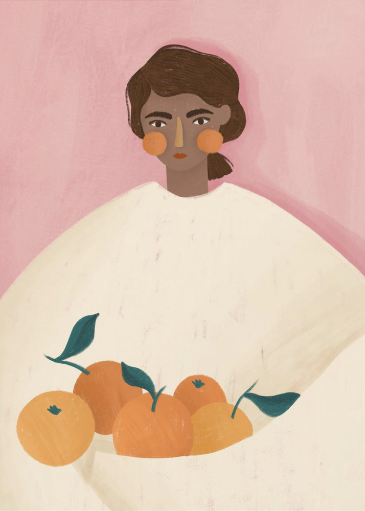 La mujer con las naranjas | Impresiones en Lienzo