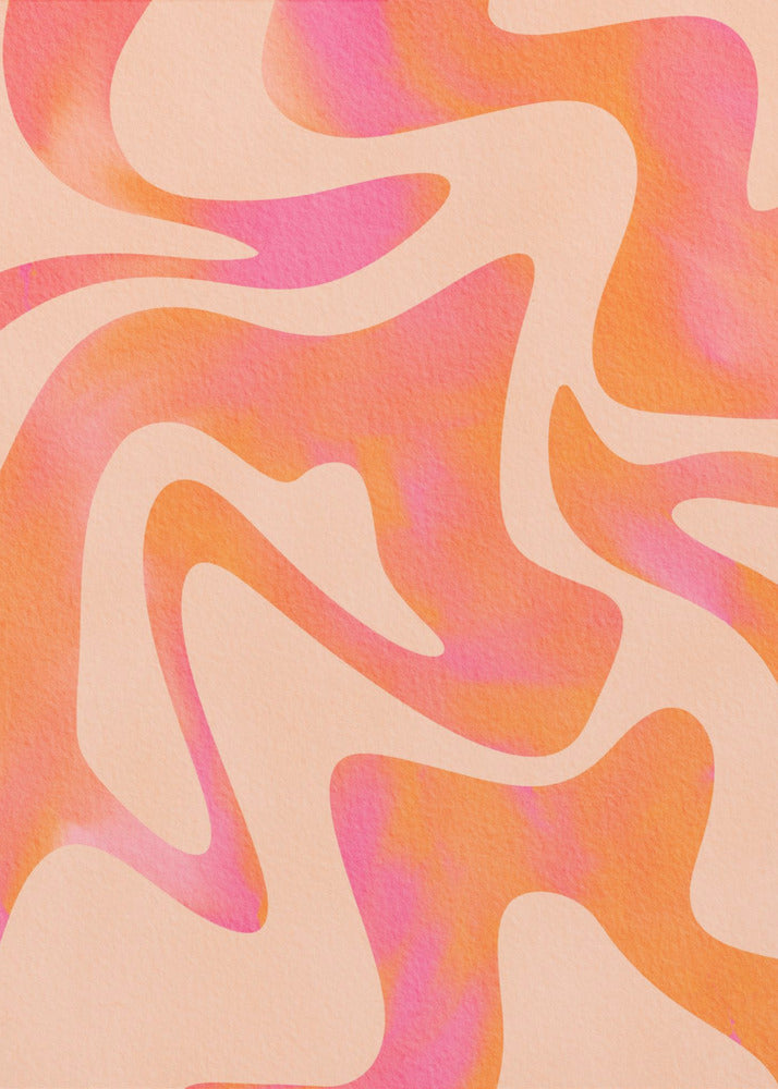 Onda astratta - Peach Fuzz | Stampe su Tela