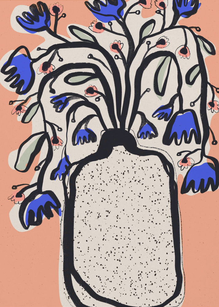 Härlig blombukett (persika) | Poster