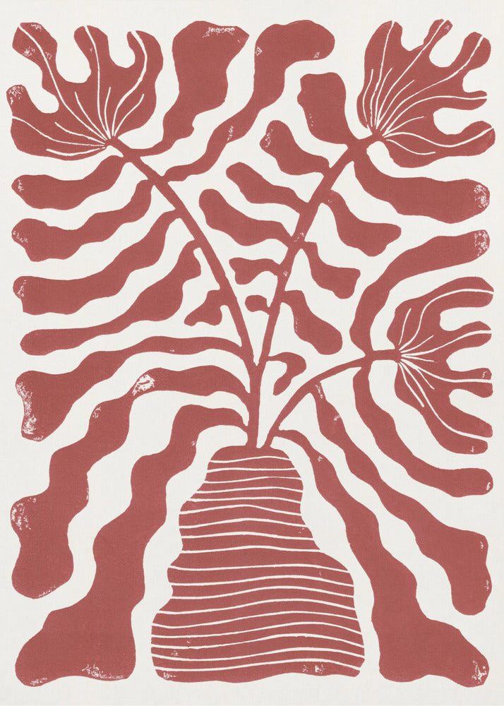 Röda blommor i en vas | Poster