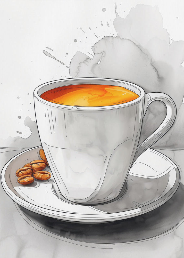 I Love Coffee Food Illustration Art (2) | Poster