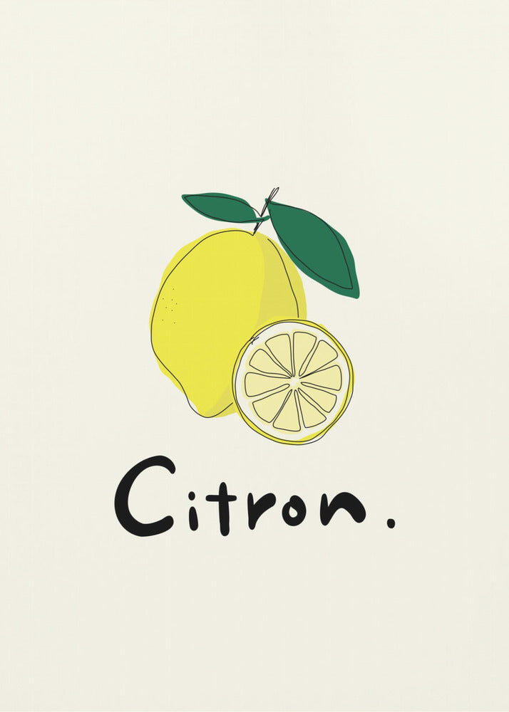 Modern French Fruits Collection "Lemon / Citron" | Poster