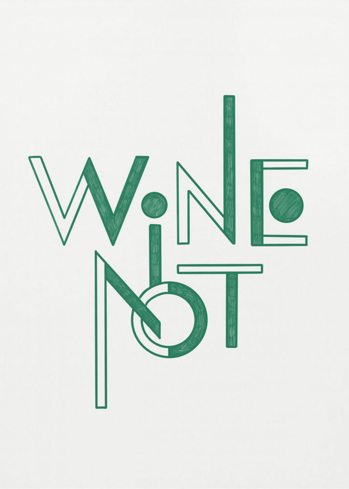 Vin Inte handritad text och citat | Poster