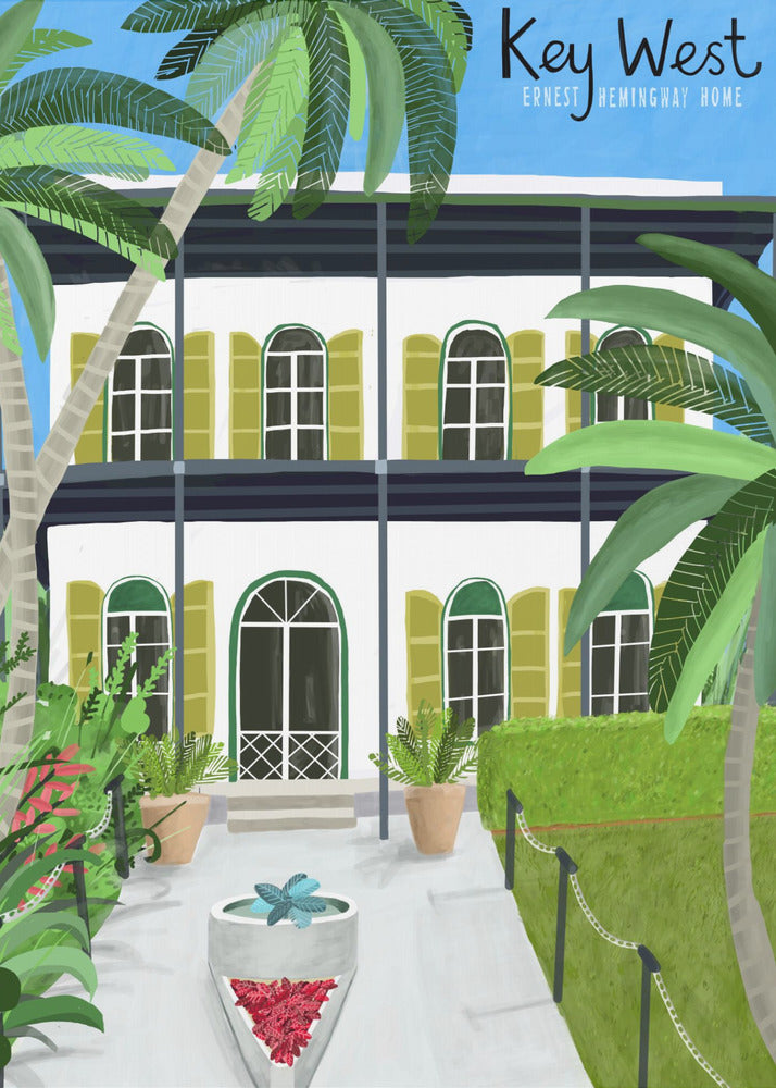 Ernest Hemingways Haus, Key West Hemingway, Florida, von der Künstlerin Carla Daly | Leinwand-Bilder