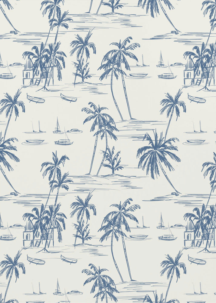 Modello spiaggia blu | Stampe su Tela