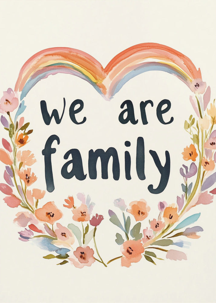 Somos familia (floral no 02) | Posters - Impresiones de Arte