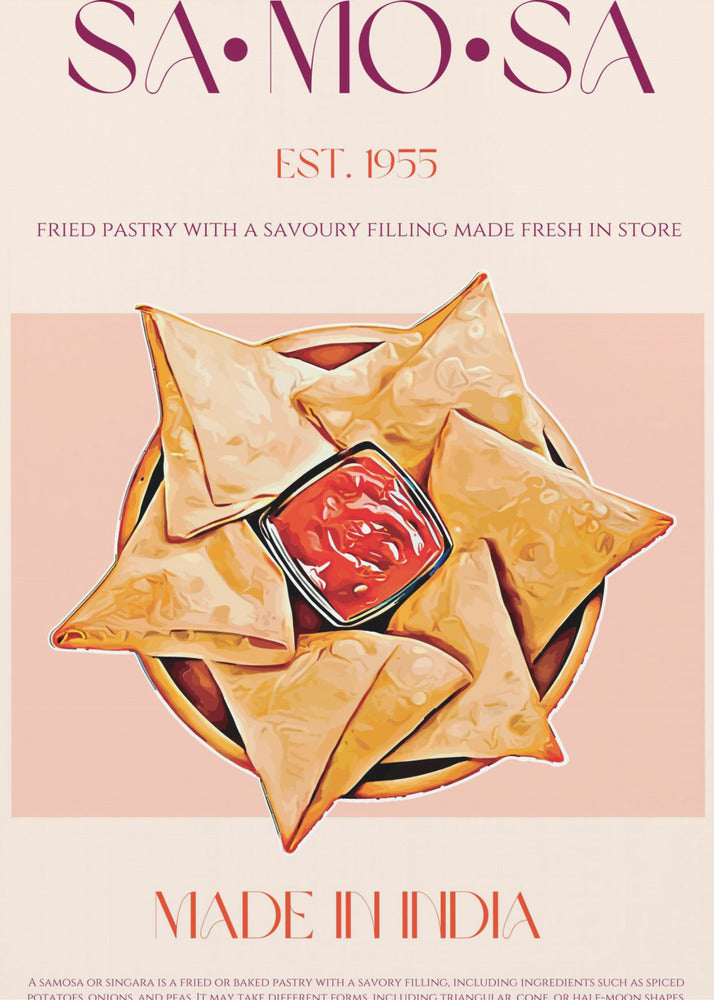 Indiska friterade samosas | Poster