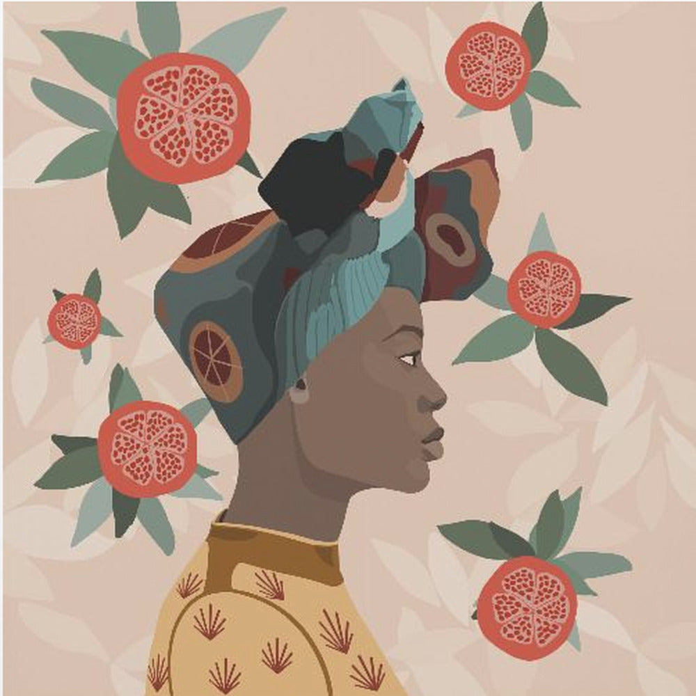 Granaattiomena-afrikkalainen nainen | Julisteet - Taidevedokset
