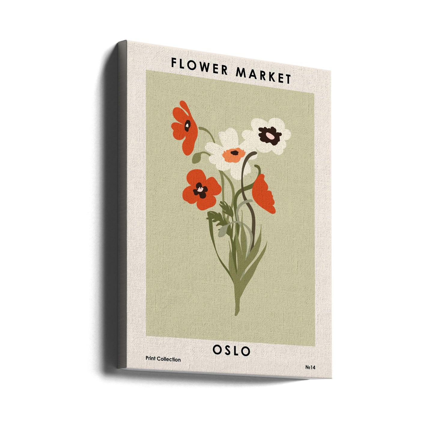 Marché aux fleurs d'Oslo | Tableaux sur Toile
