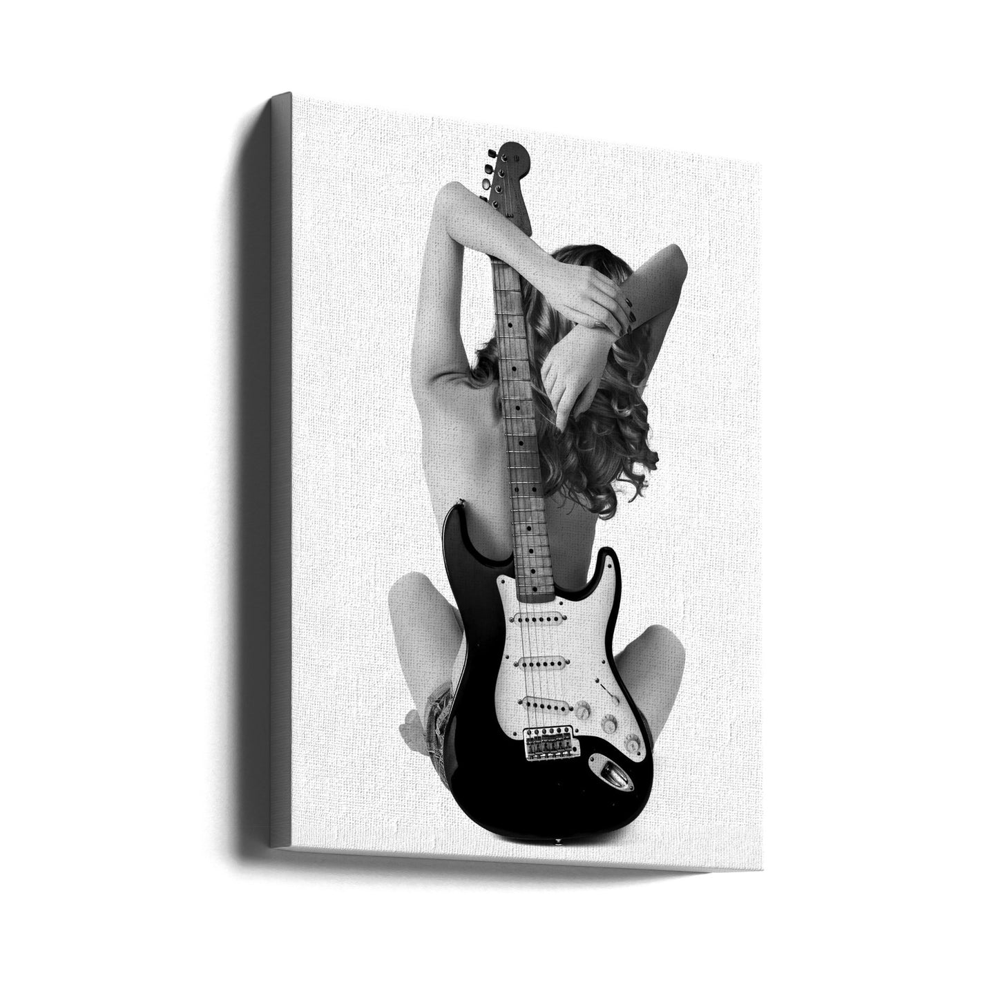 Lady und die Strat | Leinwand-Bilder