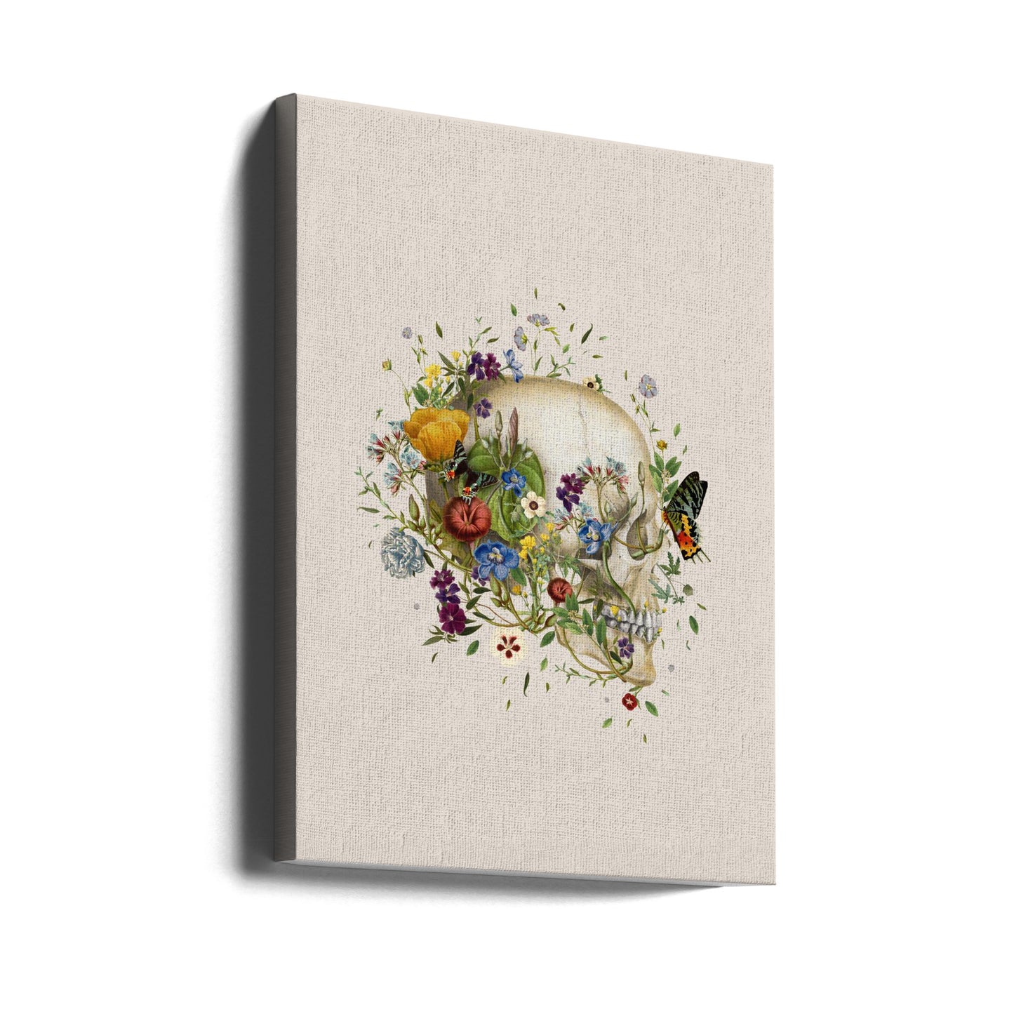 Blommig dödskalle | Canvas