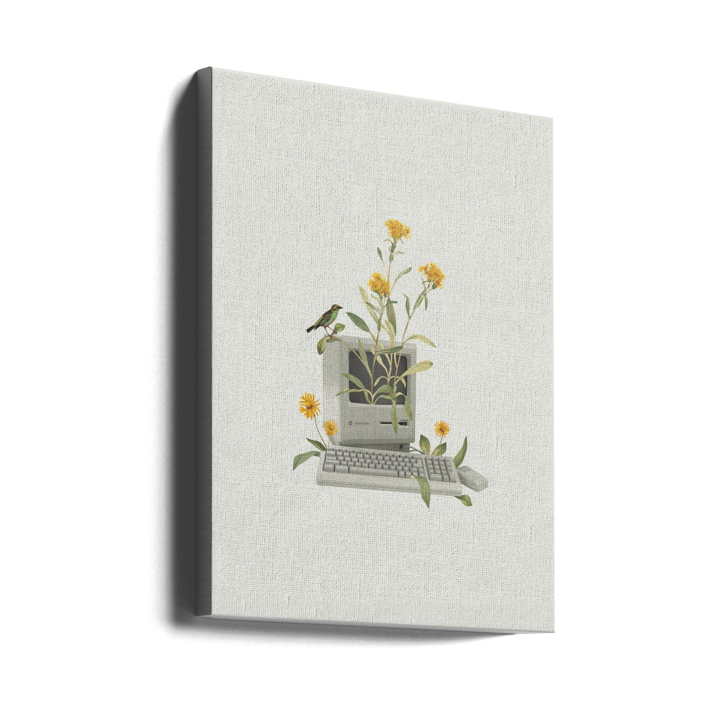 Blumen-Vintage-Computer | Leinwand-Bilder