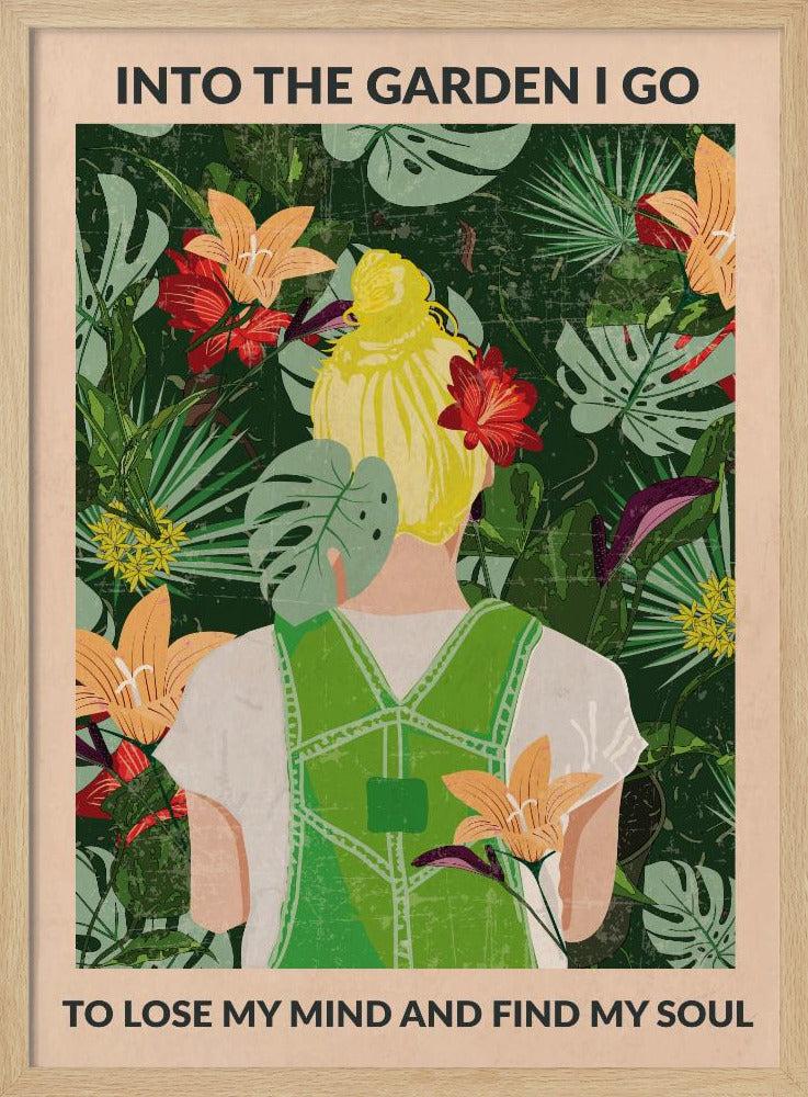 En el jardín (rubia) | Posters  - Impresiones de Arte