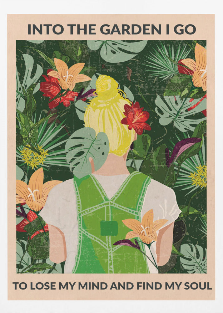 En el jardín (rubia) | Posters  - Impresiones de Arte