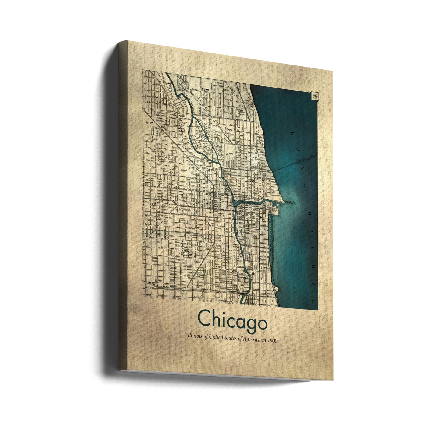 Karta över Chicago | Canvas