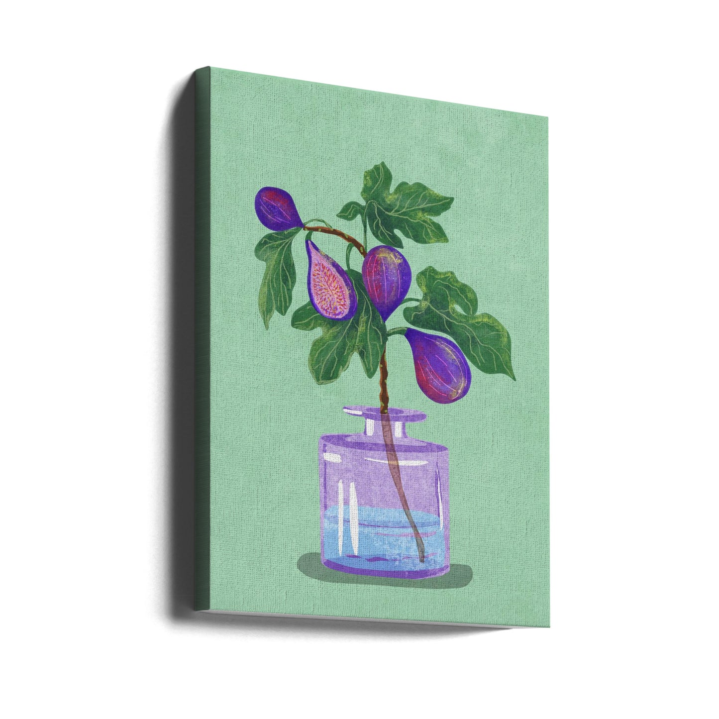 Figs Branch In Vase | Canvas