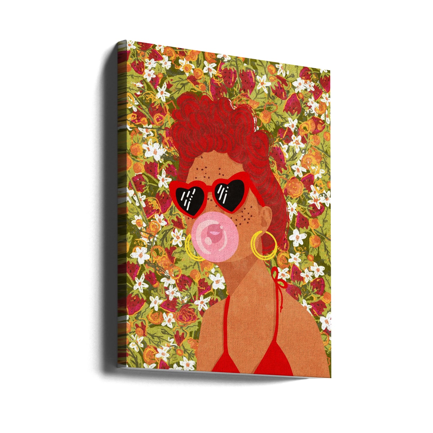 Dame aux fraises | Tableaux sur Toile