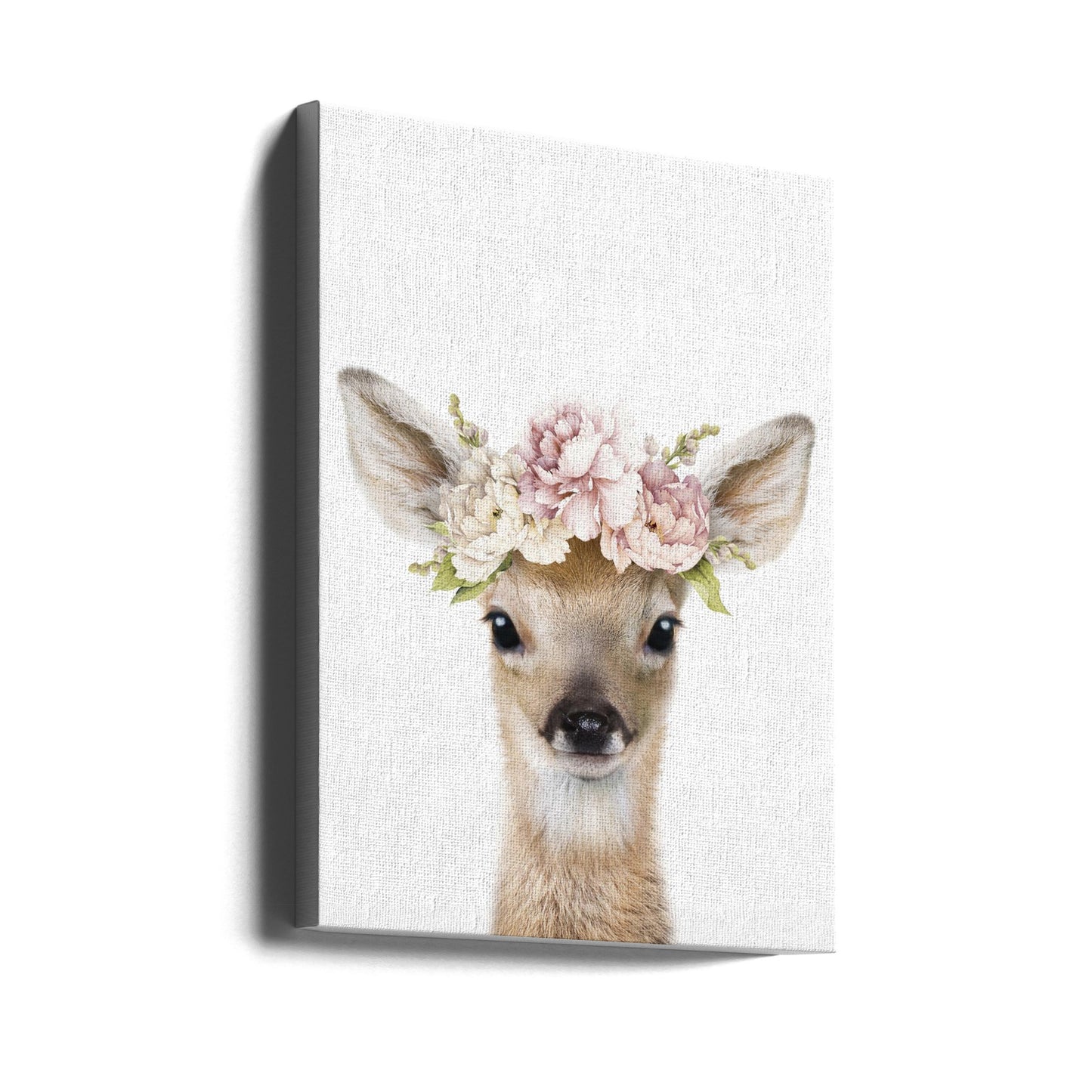 Bébé cerf fleuri | Tableaux sur Toile