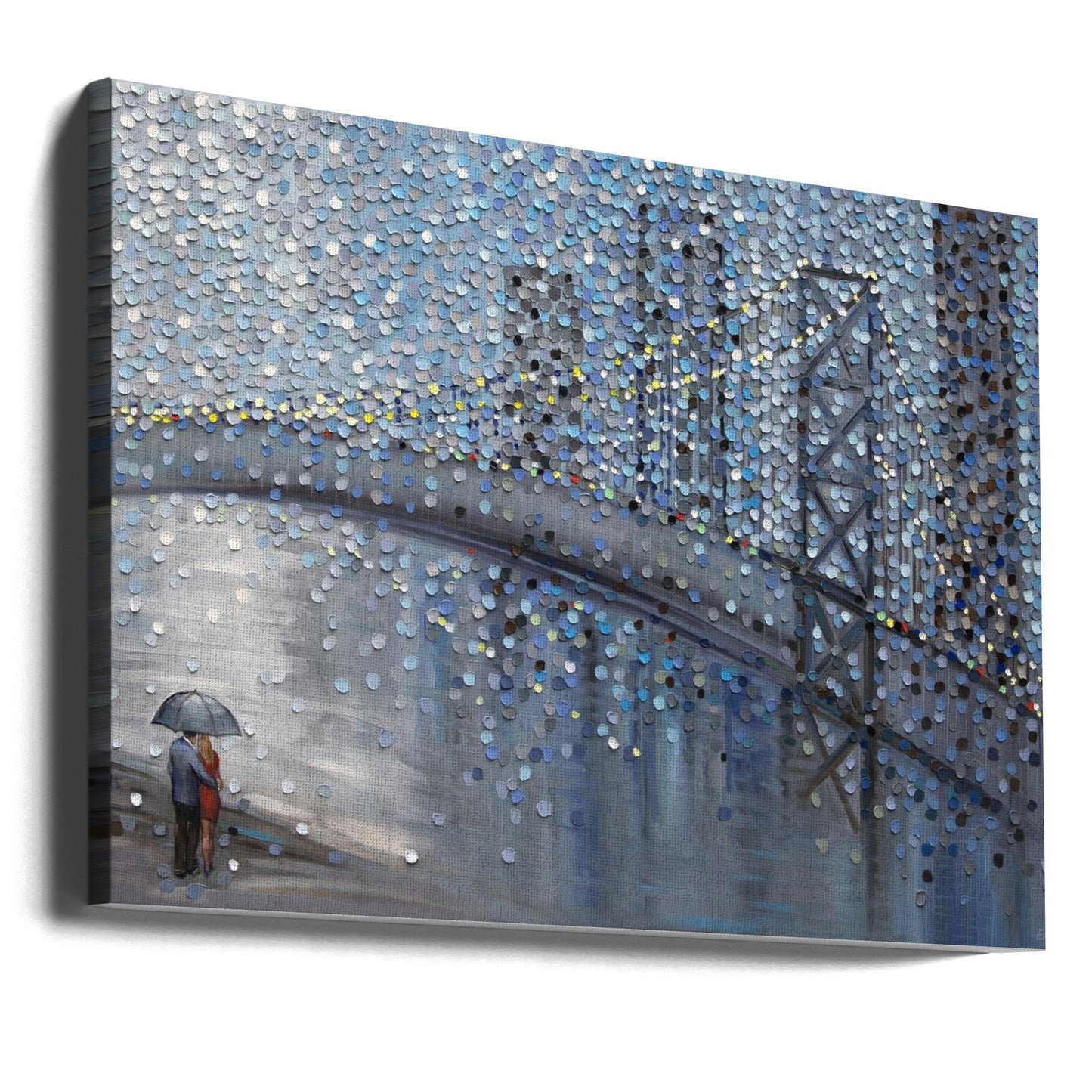 Rainy Date With the Bridge View | Canvas