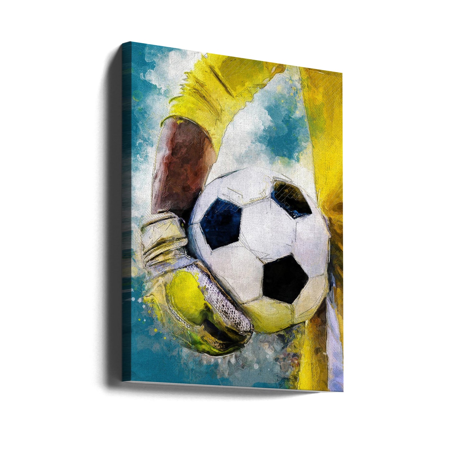 Arte del fútbol 4 deportes | Impresiones en Lienzo