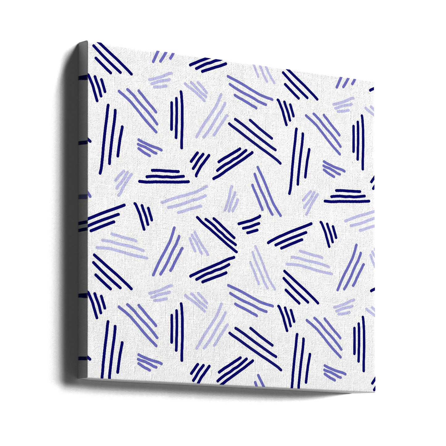 Falling Triple Lines Navy Blue | Canvas