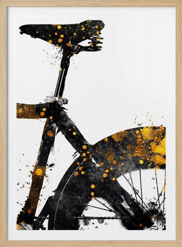Cycling 4 gold and black | Poster