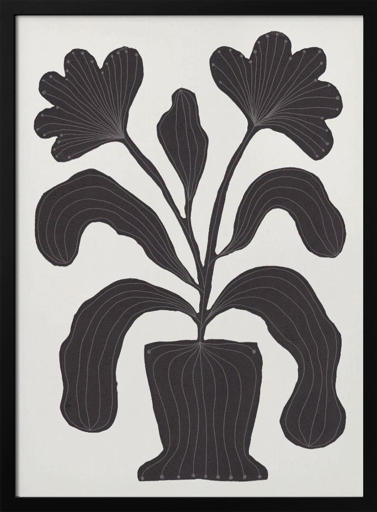 Linoleumsnitt Blommor #2 | Affisch