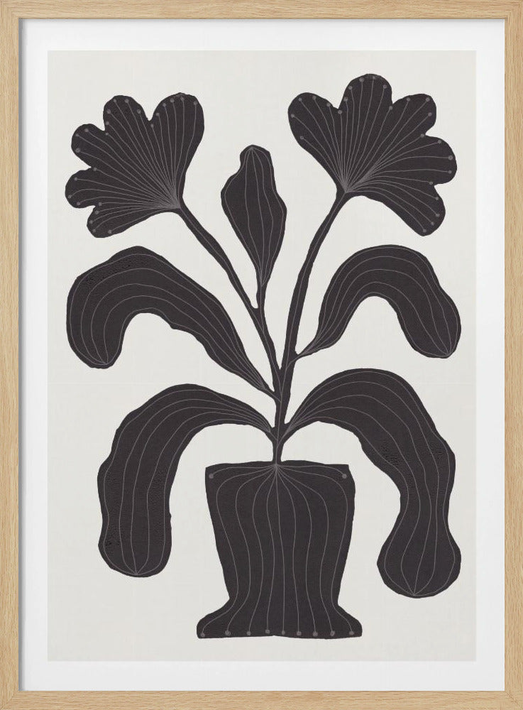 Linoleumsnitt Blommor #2 | Affisch