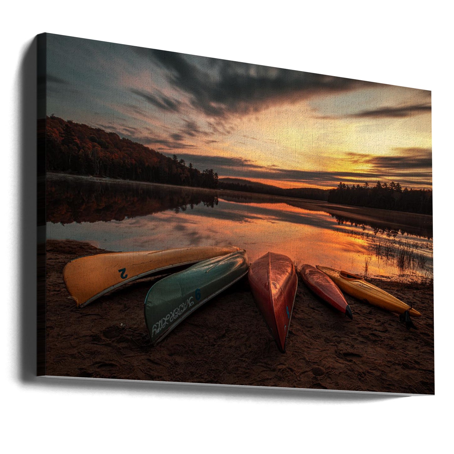 Sonnenaufgang am See | Leinwand-Bilder