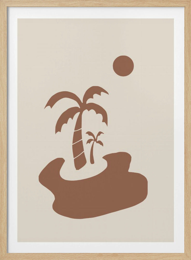 Minimal Island In Earth Tone | Poster