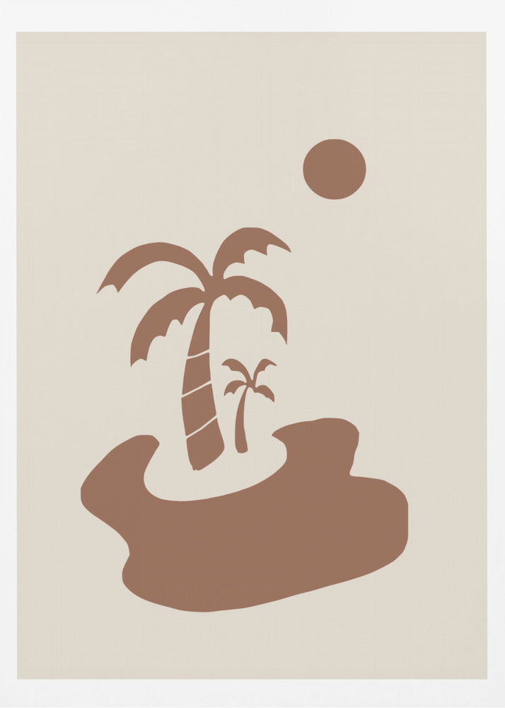 Minimal Island In Earth Tone | Poster