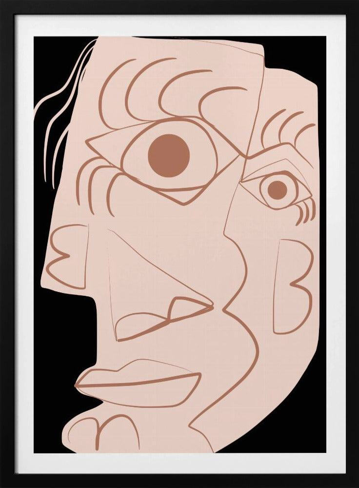 Schlichtes abstraktes Portrait | Poster